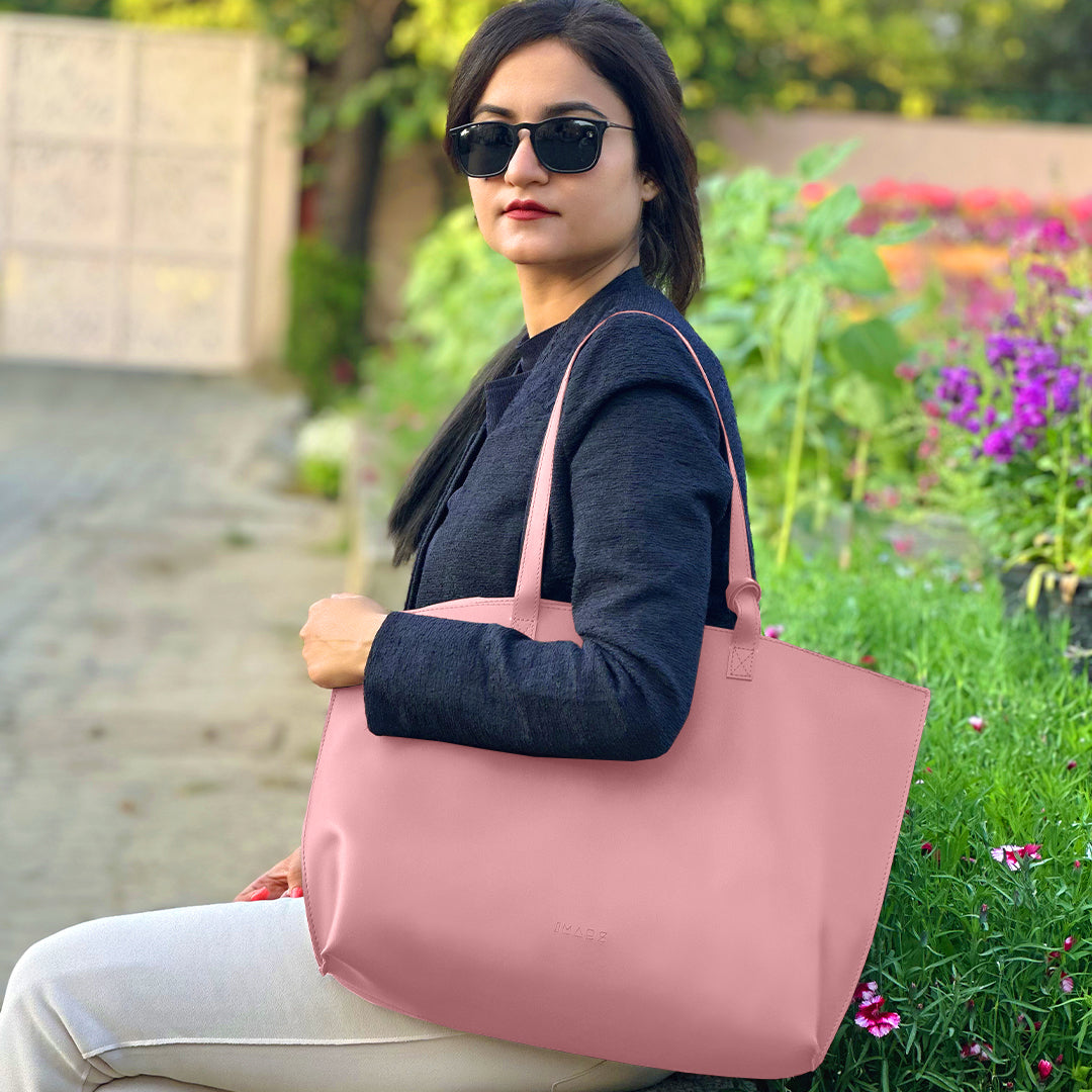 Classic Light Pink Tote Bag For Women & Girls – IMARSFASHION