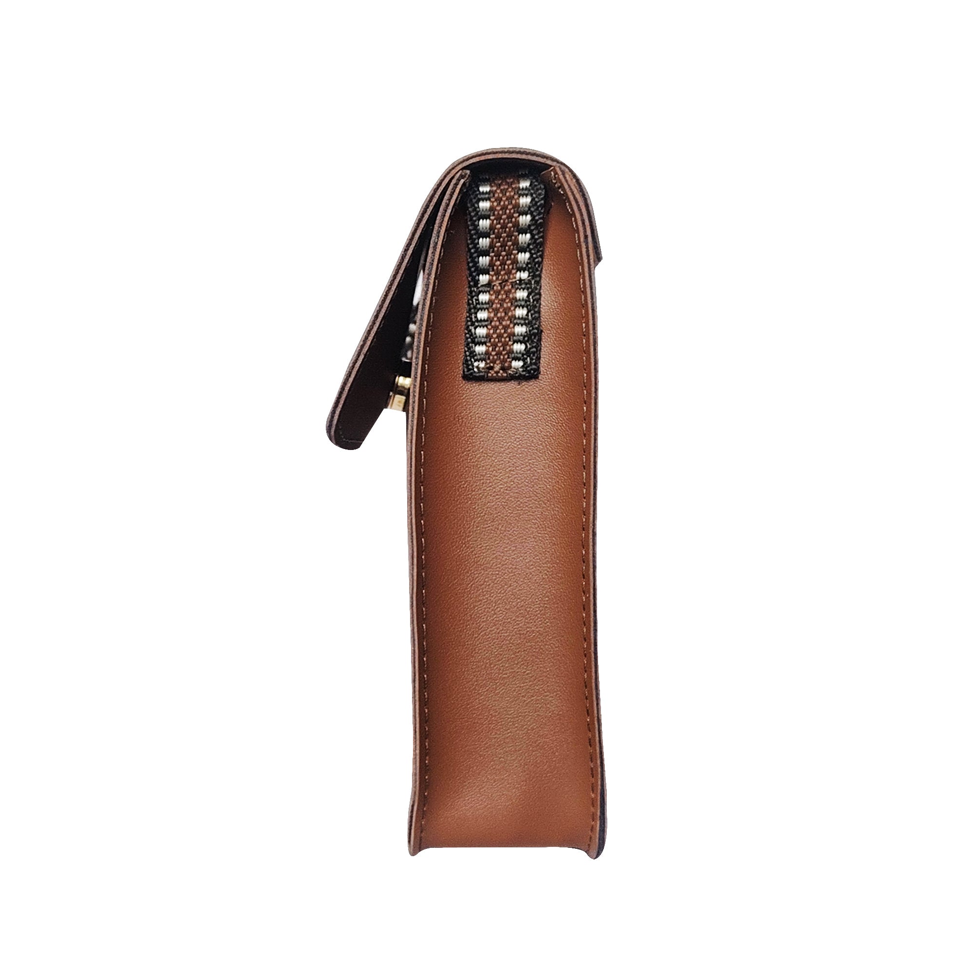 Structured Mobile Pouch Brown For Women & Girls (Mobile Bag) Made With Faux Leather