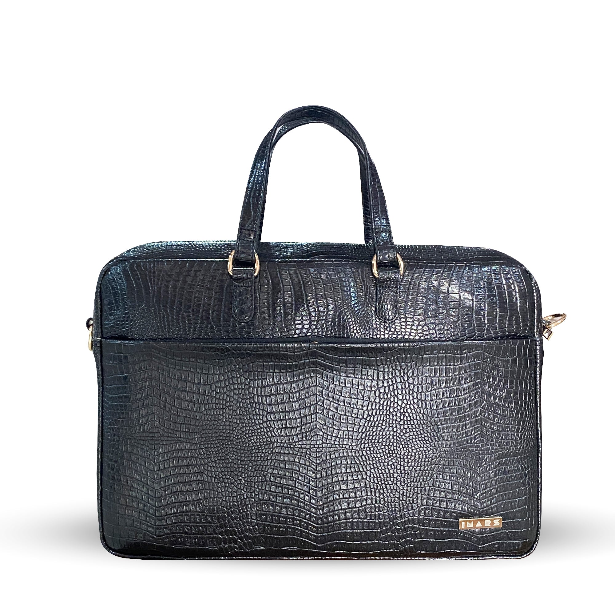 Vegan Leather Laptop Bag with Reinforced Stitching