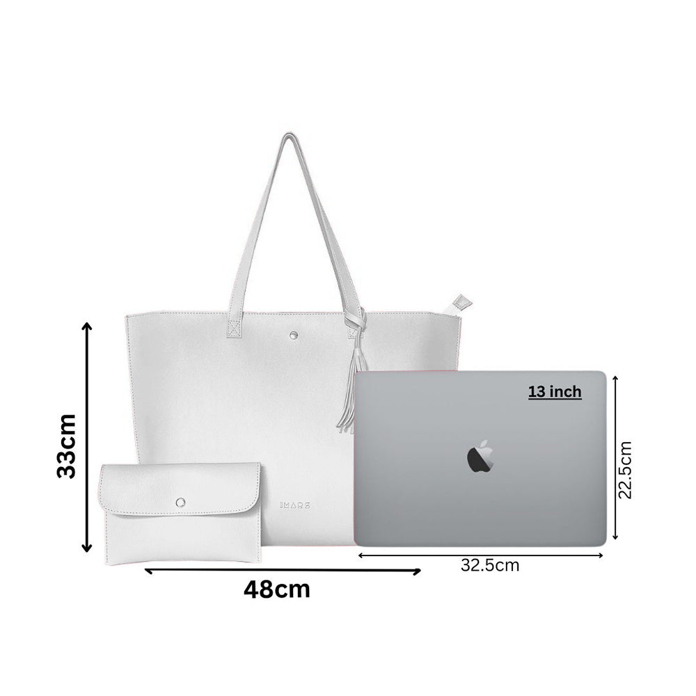 Classic White Tote Bag For Women & Girls