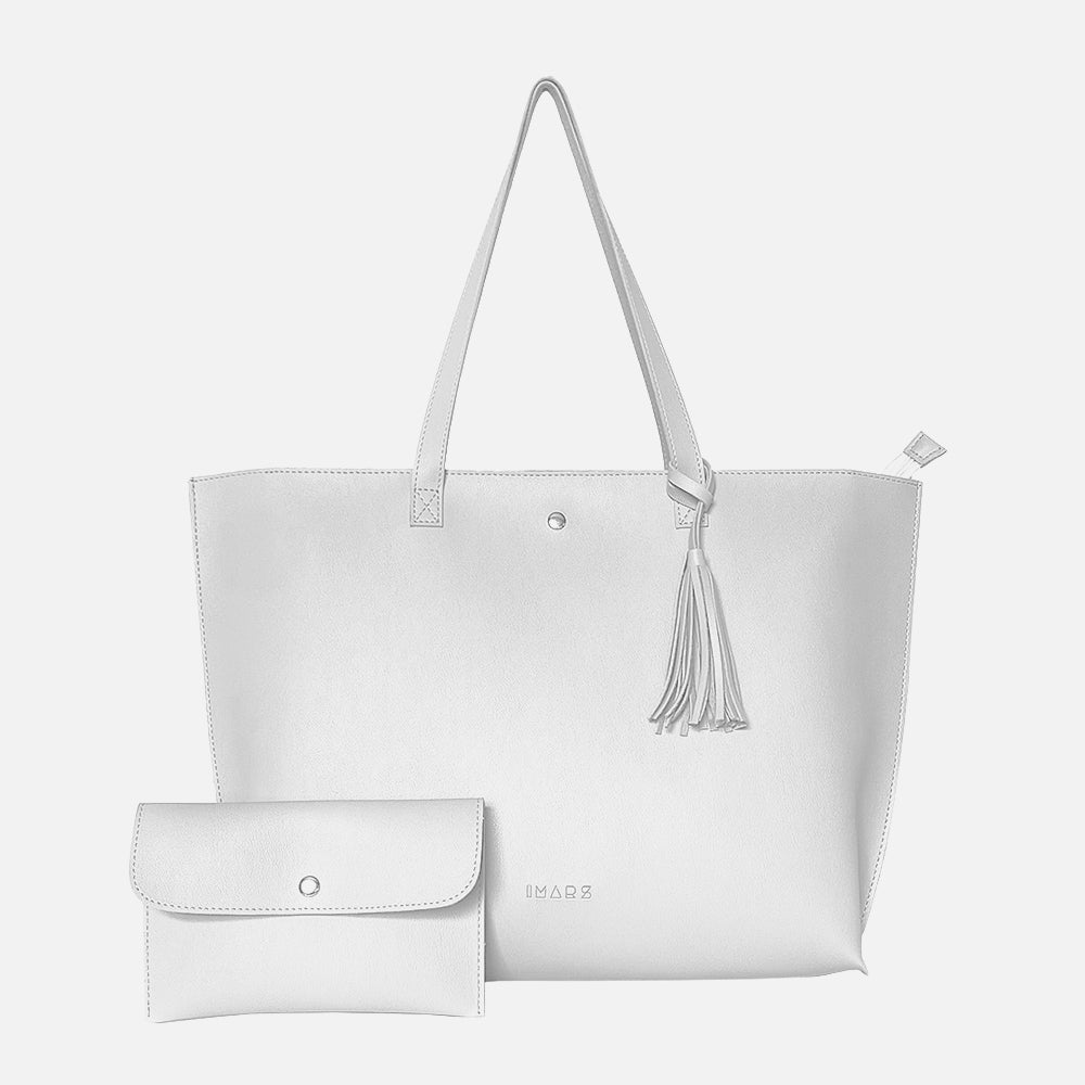 Classic White Tote Bag For Women & Girls